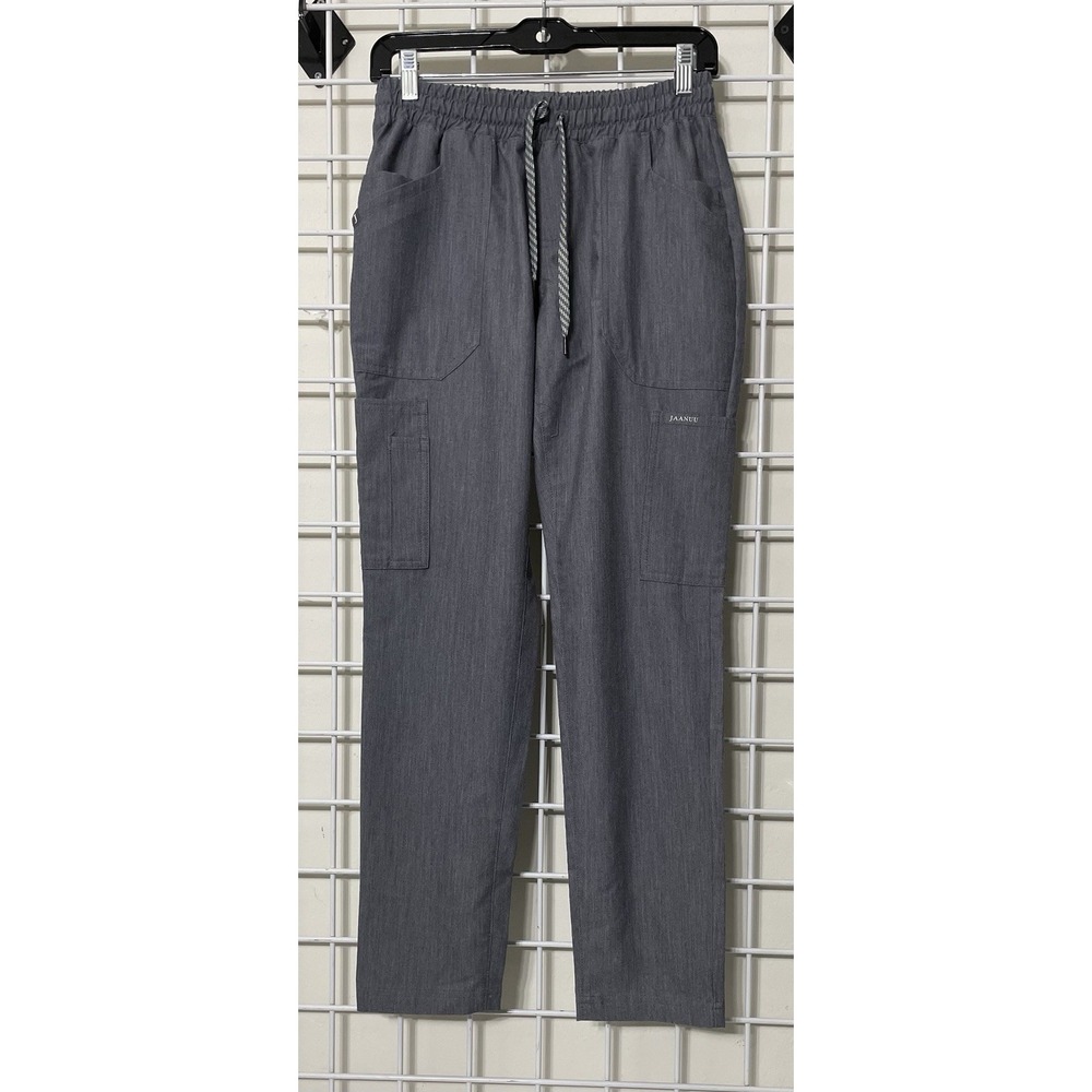Jaanuu Charcoal Gray Drawstring Scrub Pants
